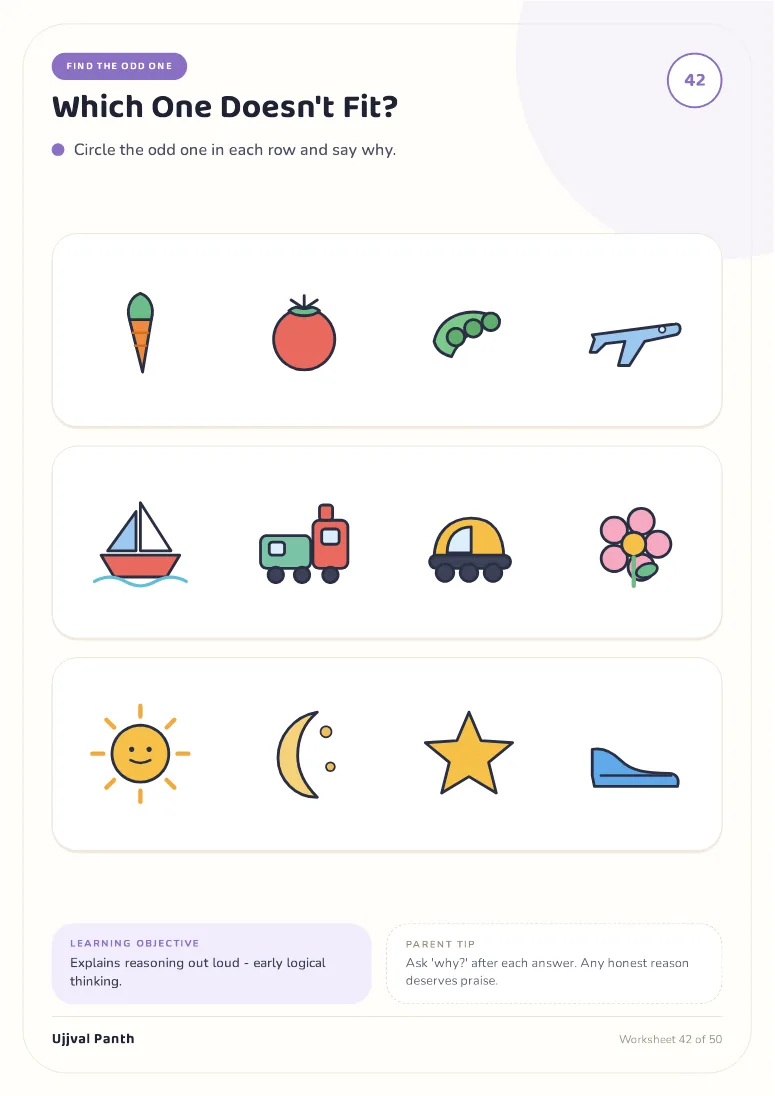 My First Learning Workbook — Part 1 (Age 2–3) — sample page 6