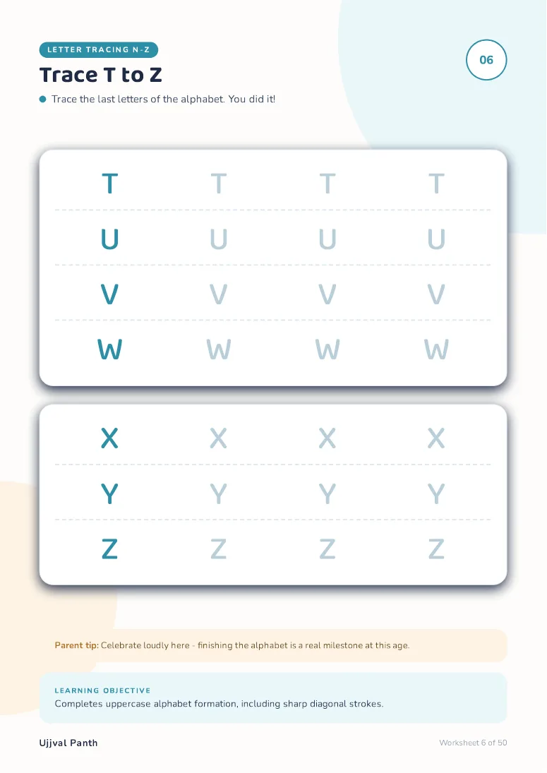 My First Learning Workbook — Part 2 (Age 3–4) — sample page 2