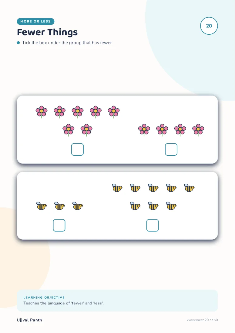 My First Learning Workbook — Part 2 (Age 3–4) — sample page 4