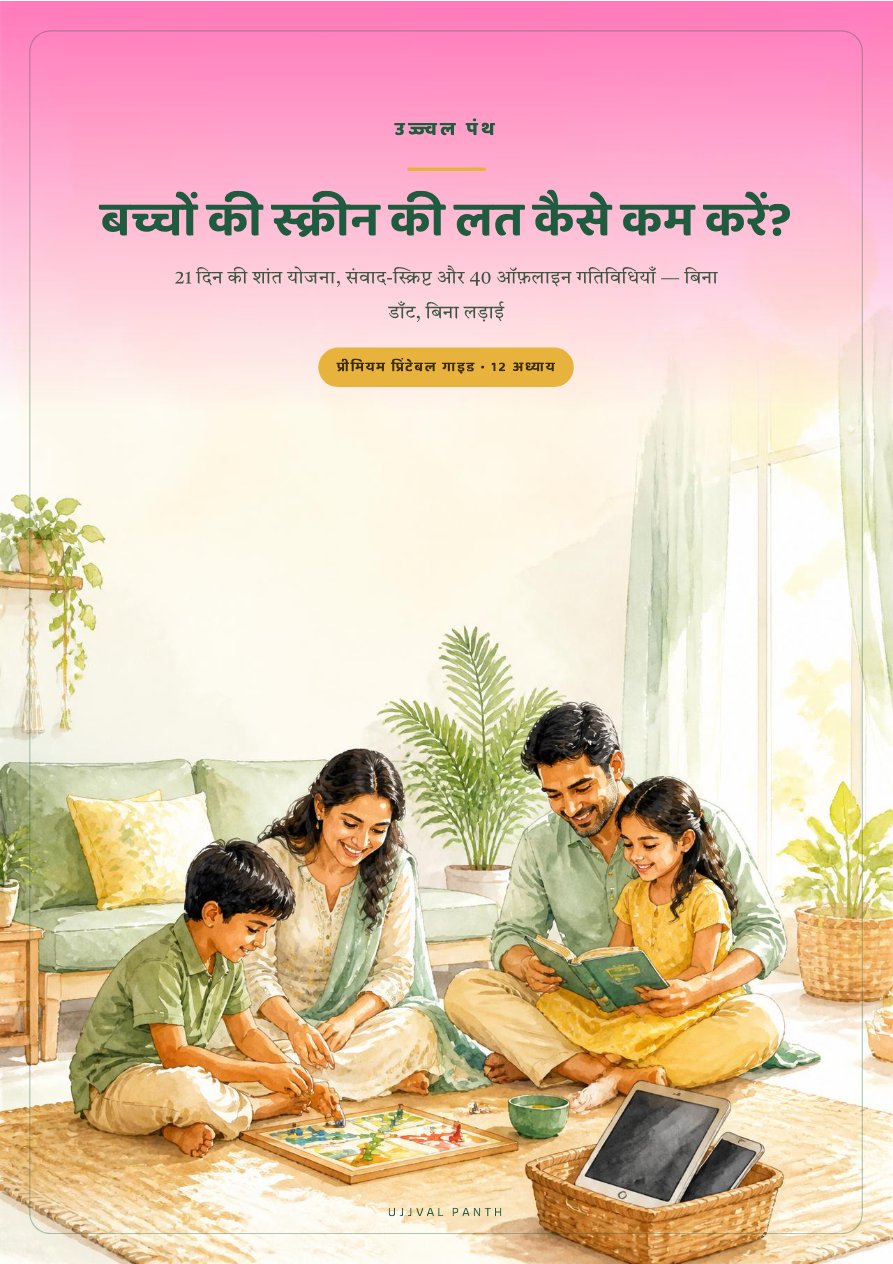 बच्चों की स्क्रीन की लत कैसे कम करें — preview page 1